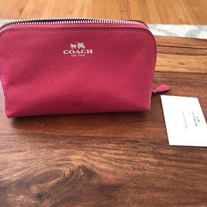 BRAND NEW coach pink cosmetic case!